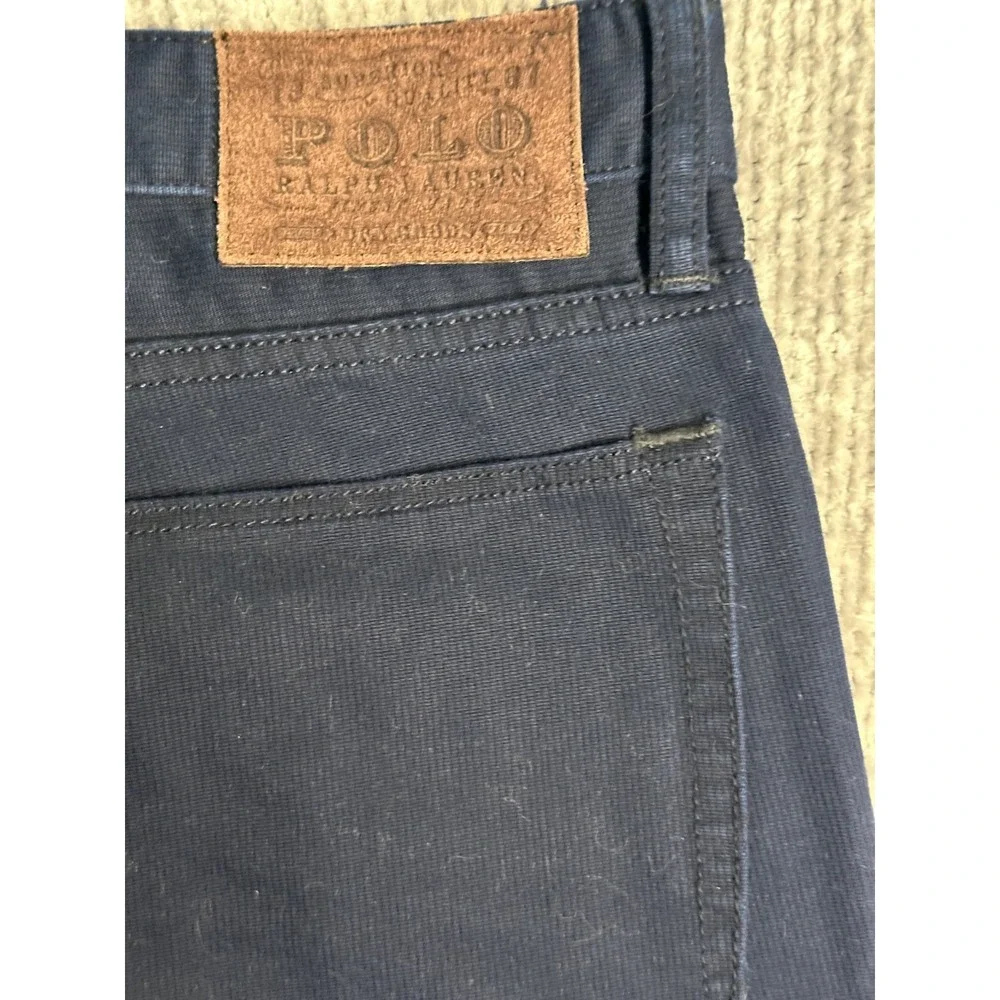 Polo Ralph Lauren RL Mens 34x34 Navy Cotton 5 Pocket Pants Straight Casual
